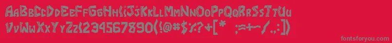 JI Burrito Font – Gray Fonts on Red Background