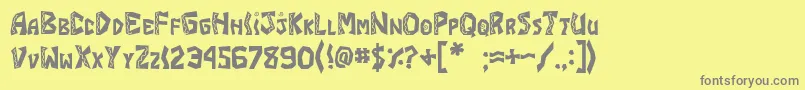 JI Burrito Font – Gray Fonts on Yellow Background