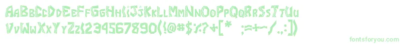 JI Burrito Font – Green Fonts on White Background