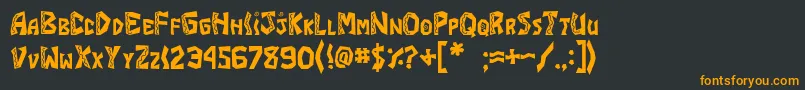 JI Burrito Font – Orange Fonts on Black Background