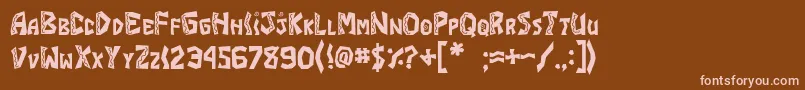 JI Burrito Font – Pink Fonts on Brown Background