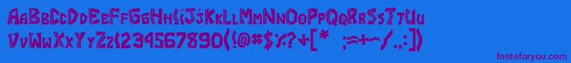 JI Burrito Font – Purple Fonts on Blue Background
