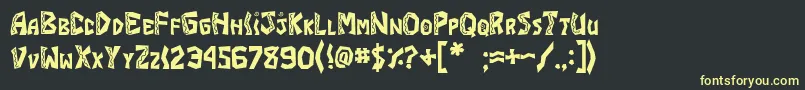 JI Burrito Font – Yellow Fonts on Black Background