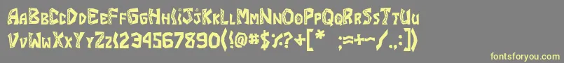 JI Burrito Font – Yellow Fonts on Gray Background