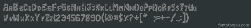 JI Chimichanga Font – Gray Fonts on Black Background