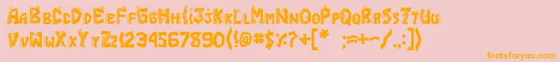 JI Chimichanga Font – Orange Fonts on Pink Background