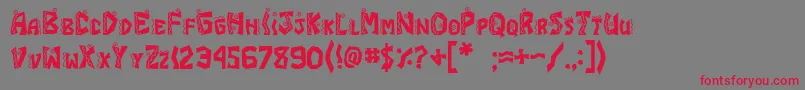 JI Chimichanga Font – Red Fonts on Gray Background