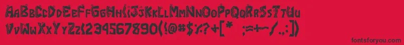 JI Fajita Font – Black Fonts on Red Background