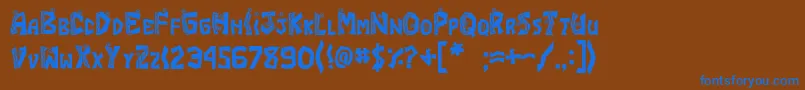 JI Fajita Font – Blue Fonts on Brown Background