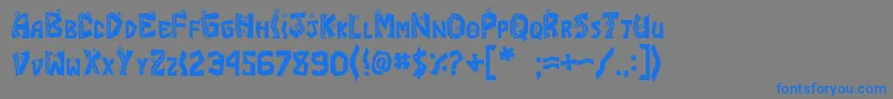 JI Fajita Font – Blue Fonts on Gray Background