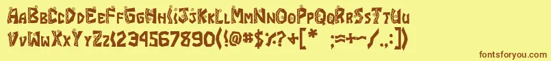 JI Fajita Font – Brown Fonts on Yellow Background