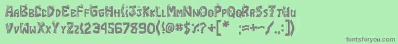 JI Fajita Font – Gray Fonts on Green Background