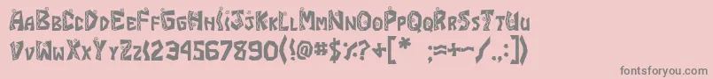 JI Fajita Font – Gray Fonts on Pink Background