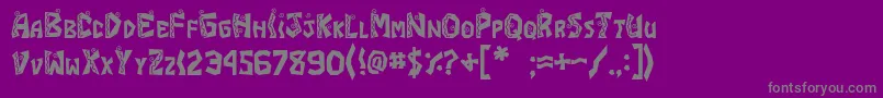 JI Fajita Font – Gray Fonts on Purple Background