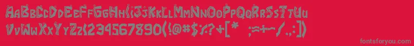 JI Fajita Font – Gray Fonts on Red Background
