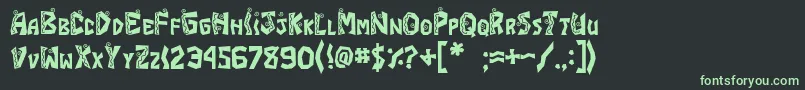 JI Fajita Font – Green Fonts on Black Background