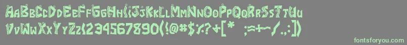 JI Fajita Font – Green Fonts on Gray Background