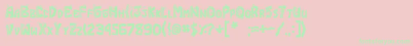JI Fajita Font – Green Fonts on Pink Background
