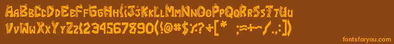 JI Fajita Font – Orange Fonts on Brown Background