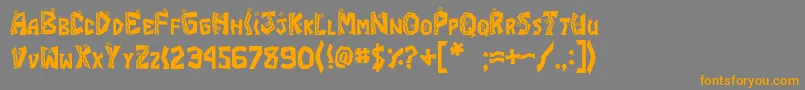 JI Fajita Font – Orange Fonts on Gray Background