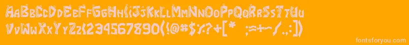 JI Fajita Font – Pink Fonts on Orange Background