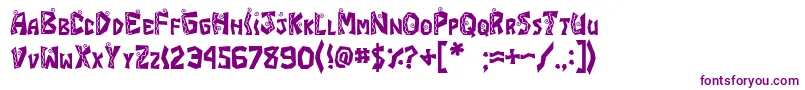 JI Fajita Font – Purple Fonts on White Background