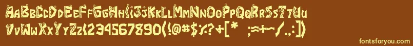 JI Fajita Font – Yellow Fonts on Brown Background
