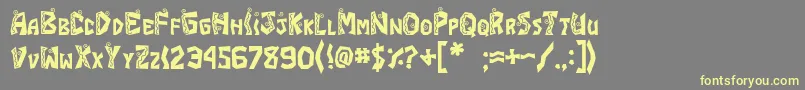 JI Fajita Font – Yellow Fonts on Gray Background