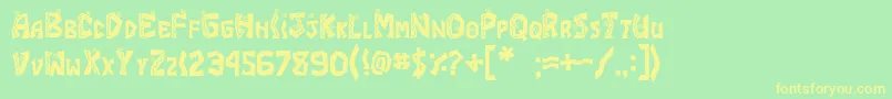 JI Fajita Font – Yellow Fonts on Green Background