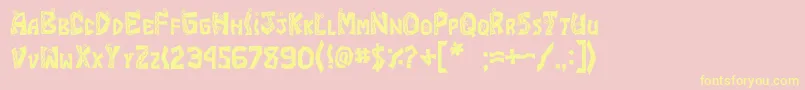 JI Fajita Font – Yellow Fonts on Pink Background