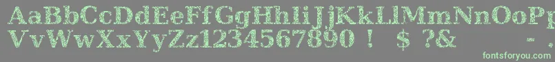 JI Hidden Vines Font – Green Fonts on Gray Background