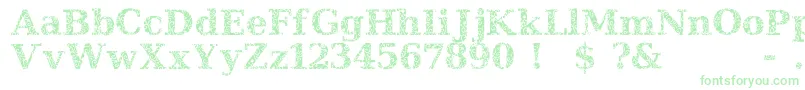 JI Hidden Vines-Schriftart – Grüne Schriften auf weißem Hintergrund