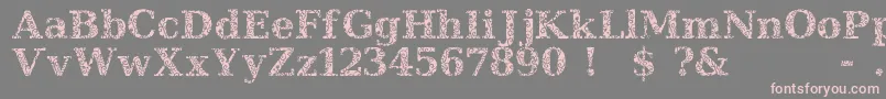 JI Hidden Vines Font – Pink Fonts on Gray Background