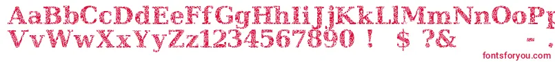 JI Hidden Vines Font – Red Fonts on White Background
