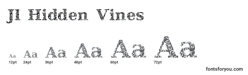 Размеры шрифта JI Hidden Vines
