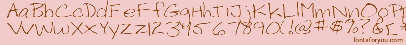 PelotaRegular Font – Brown Fonts on Pink Background