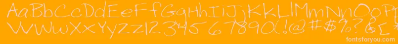 PelotaRegular-Schriftart – Rosa Schriften auf orangefarbenem Hintergrund