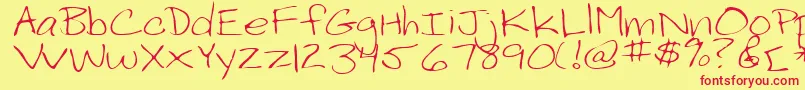 PelotaRegular Font – Red Fonts on Yellow Background