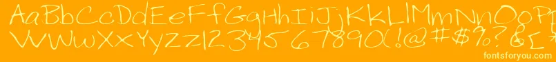 PelotaRegular Font – Yellow Fonts on Orange Background