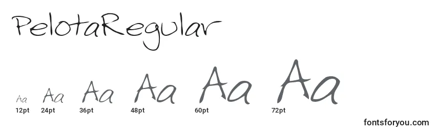 Размеры шрифта PelotaRegular