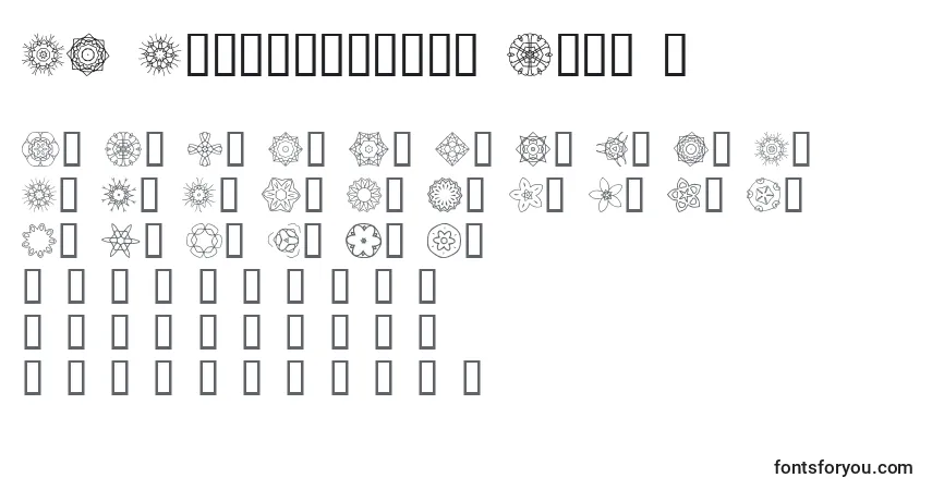 JI Kaleidoscope Bats 2 Font – alphabet, numbers, special characters