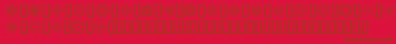 JI Kaleidoscope Bats 2 Font – Brown Fonts on Red Background