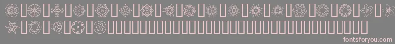 JI Kaleidoscope Bats 2 Font – Pink Fonts on Gray Background