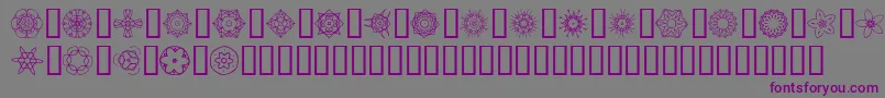 JI Kaleidoscope Bats 2 Font – Purple Fonts on Gray Background
