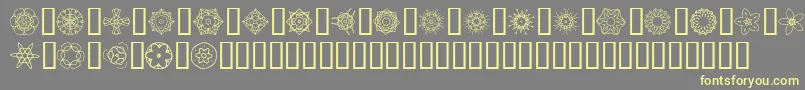 JI Kaleidoscope Bats 2 Font – Yellow Fonts on Gray Background