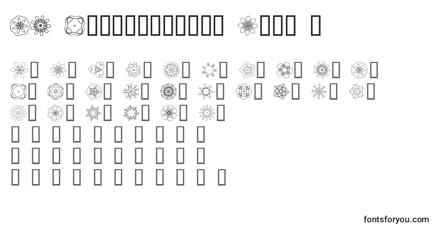 Czcionka JI Kaleidoscope Bats 3 – alfabet, cyfry, specjalne znaki