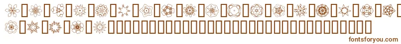 JI Kaleidoscope Bats 3 Font – Brown Fonts on White Background