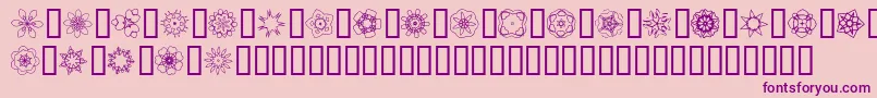 JI Kaleidoscope Bats 3 Font – Purple Fonts on Pink Background