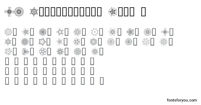 JI Kaleidoscope Bats 4 Font – alphabet, numbers, special characters