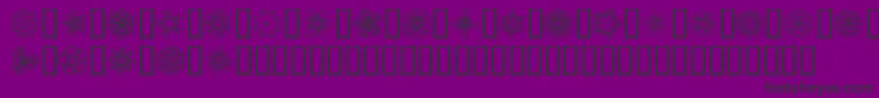 JI Kaleidoscope Bats 4-Schriftart – Schwarze Schriften auf violettem Hintergrund